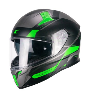 Casco Integral 333 ONYX SPORT  /  Gris Verde Fluo Opaco