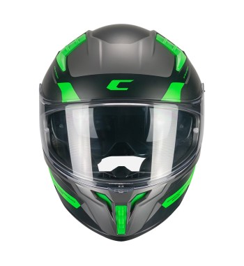 Casco Integral 333 ONYX SPORT  /  Gris Verde Fluo Opaco