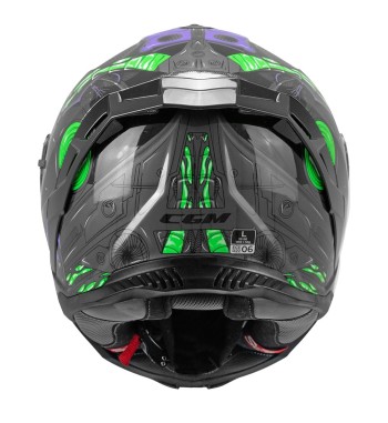 Casco Integral 363 SHOT VILLAIN / Negro Violeta Verde Fluo