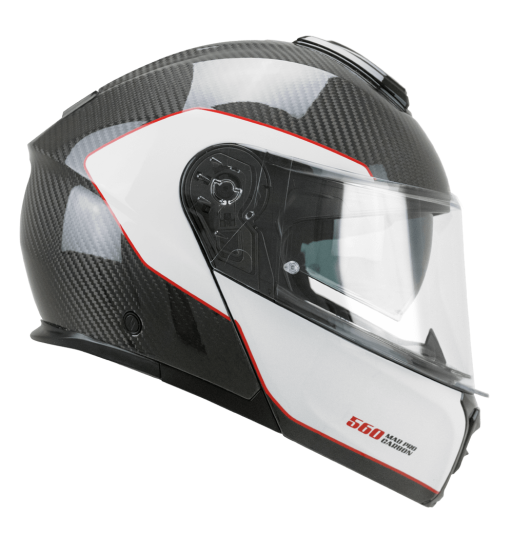 Casco Modular 560C MAD PRO SPORT / Carbón Blanco Rojo