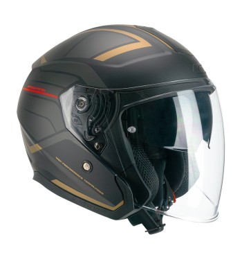 Casco jet 136S RNA RACE / Gris Rojo  Opaco