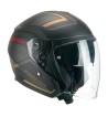 Casco jet 136S RNA RACE / Gris Rojo  Opaco