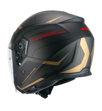 Casco jet 136S RNA RACE / Gris Rojo  Opaco