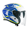 Casco jet 136S RNA RACE / Azul Amarillo Fluo