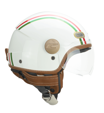 Casco jet 191 PIX ITALIA  / Verde Blanco Rojo