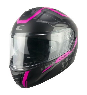 Casco Modular 569G C-MAX  CITY / Negro Fucsia Fluo Opaco