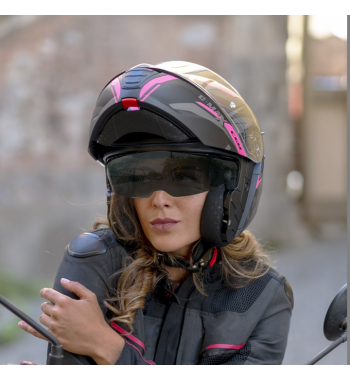 Casco Modular 569G C-MAX  CITY / Negro Fucsia Fluo Opaco