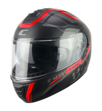 Casco Modular 569G C-MAX  CITY / Negro Rojo Opaco