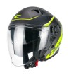 Casco jet 127 DEEP RACE / Grafito Amarillo Fluo Opaco