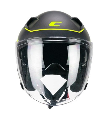 Casco jet 127 DEEP RACE / Grafito Amarillo Fluo Opaco