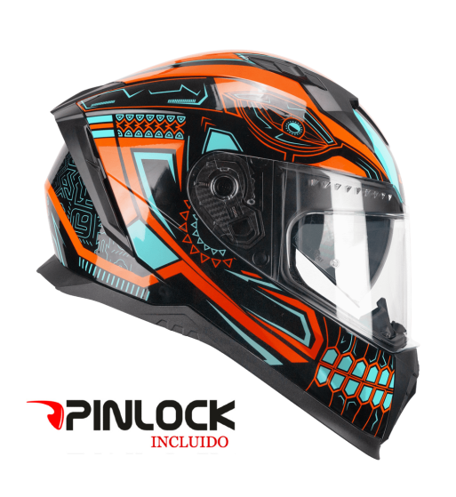 Casco Integral 311M  BLAST MAYA / Negro Azul Naranja