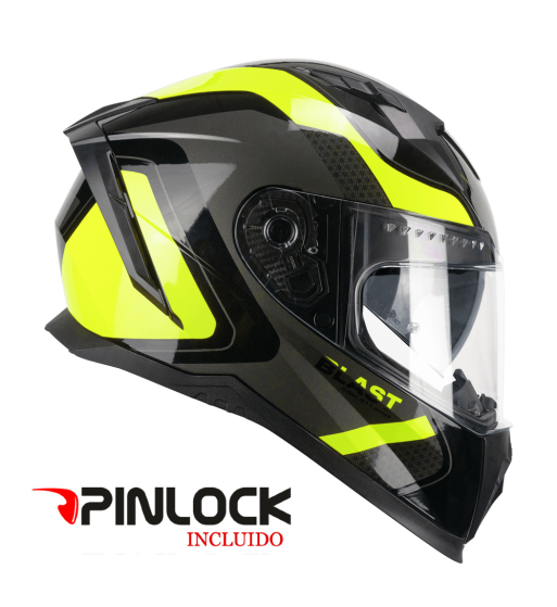 Casco Integral 311R  BLAST RACE / Negro Amarillo Fluo