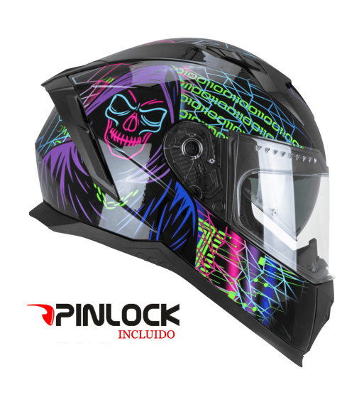 Casco Integral 311 BLAST TECH / Violeta Verde Fluo