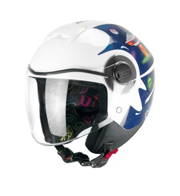 Casco jet 261S MINI DREAMS   / Azul Blanco