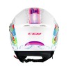 Casco jet 261D MINI DREAMS  / Blanco,  Fucsia, Azul