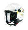 Casco jet 261D MINI DREAMS  / Blanco,  Fucsia, Azul