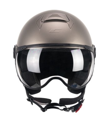 Casco jet 167 FLO (PANTALLA PERFILADA) /  Tortora Satinado