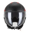 Casco jet 126 IPE CITY / Negro Rojo Opaco
