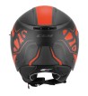 Casco jet 126 IPE CITY / Negro Rojo Opaco