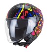 Casco jet 126 IPE CITY /Azul Rojo Amarillo