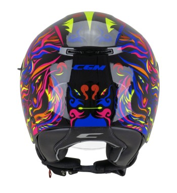 Casco jet 126 IPE CITY /Azul Rojo Amarillo