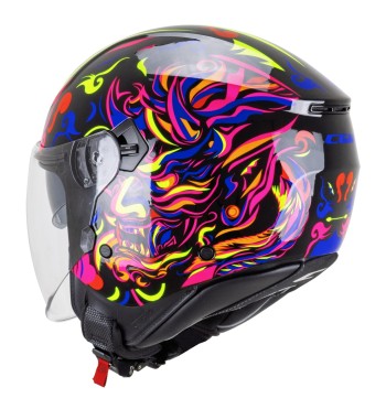 Casco jet 126 IPE CITY /Azul Rojo Amarillo