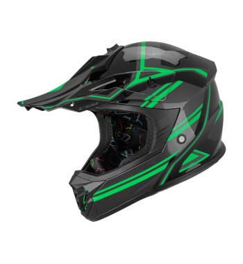 Casco jet 267 DIRT-X FURY / Negro Gris Verde
