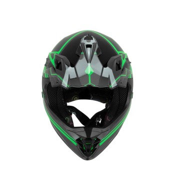 Casco jet 267 DIRT-X FURY / Negro Gris Verde
