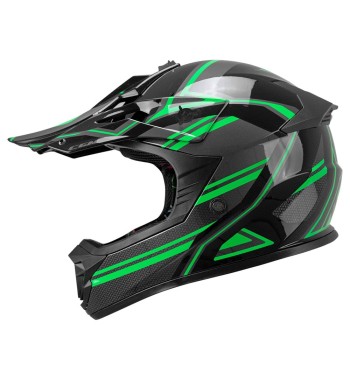 Casco jet 267 DIRT-X FURY / Negro Gris Verde