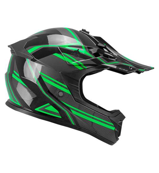 Casco jet 267 DIRT-X FURY / Negro Gris Verde