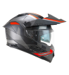 Casco Integral Enduro 366 DUAL RANGER  / Negro Rojo Fluo Opaco