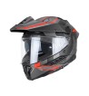 Casco Integral Enduro 366 DUAL RANGER  / Negro Rojo Fluo Opaco