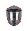 Casco Integral Enduro 366 DUAL RANGER  / Negro Rojo Fluo Opaco