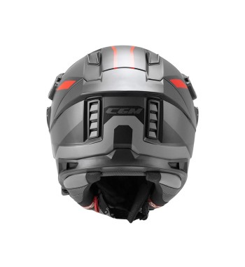 Casco Integral Enduro 366 DUAL RANGER  / Negro Rojo Fluo Opaco