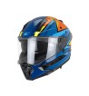 Casco Integral Enduro 366 DUAL BEAT  / Azul Naranja Amarillo Fluo