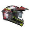 Casco Integral Enduro 366 DUAL TECH  / Negro Rojo Amarillo Fluo