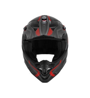 Casco Integral MUD-X FURY  / Negro Gris Rojo