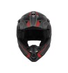 Casco Integral MUD-X FURY  / Negro Gris Rojo