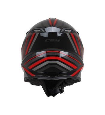 Casco Integral MUD-X FURY  / Negro Gris Rojo