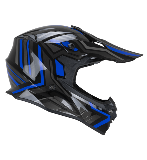Casco Integral MUD-X FURY  / Negro Gris Azul