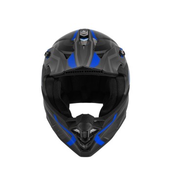 Casco Integral MUD-X FURY  / Negro Gris Azul