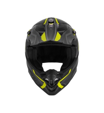 Casco Integral MUD-X FURY  / Negro Gris Amarillo