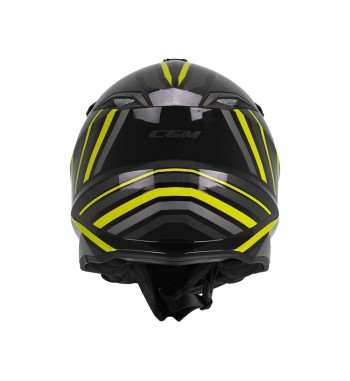 Casco Integral MUD-X FURY  / Negro Gris Amarillo