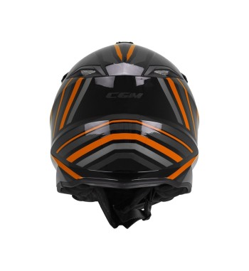 Casco Integral MUD-X FURY  / Negro Gris Naranja