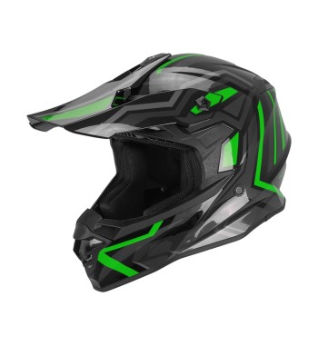 Casco Integral MUD-X FURY  / Negro Gris Verde