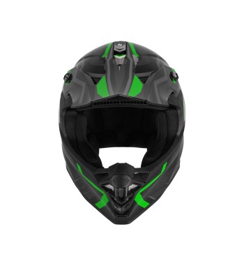 Casco Integral MUD-X FURY  / Negro Gris Verde