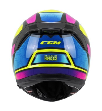 Casco Integral FIBRA  361 AVENT NEON / Rosa Azul Amarillo Fluo