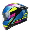Casco Integral FIBRA  361 AVENT NEON / Rosa Azul Amarillo Fluo