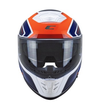 Casco Integral FIBRA  361 AVENT RACE / Blanco  Azul Rojo Fluo