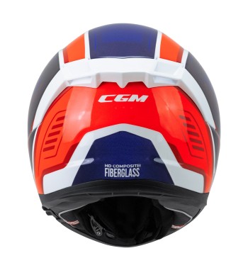 Casco Integral FIBRA  361 AVENT RACE / Blanco  Azul Rojo Fluo